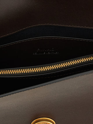 Brown Calfskin Crossbody Bag