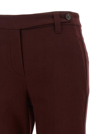 Bordeaux Cotton Casual Pants