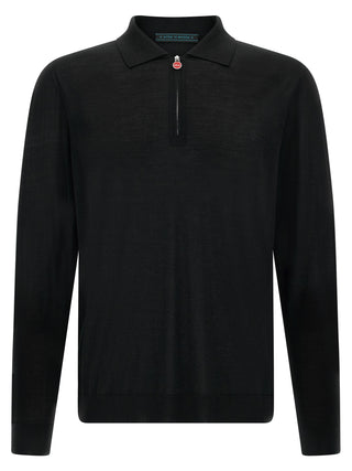 Black Wool Polo Shirt