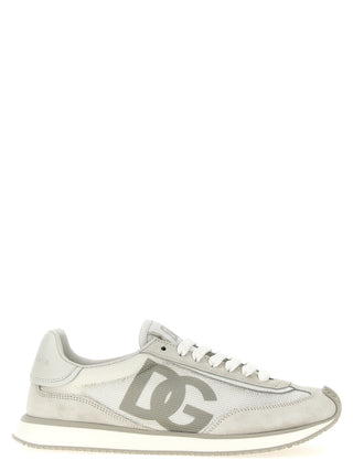 Gray Calfskin Low Top Sneakers