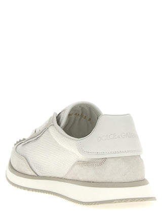 Gray Calfskin Low Top Sneakers