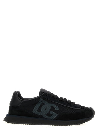 Black Calfskin Athletic Sneakers