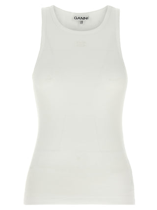 Camiseta sin mangas de algodón orgánico blanco