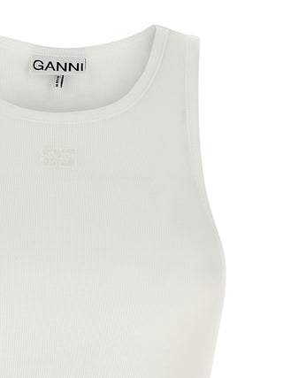 White Organic Cotton Sleeveles T-Shirt