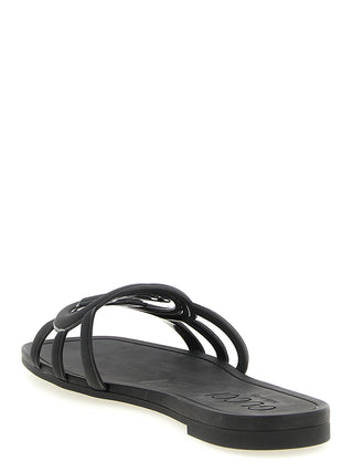 Black Rubber Slides