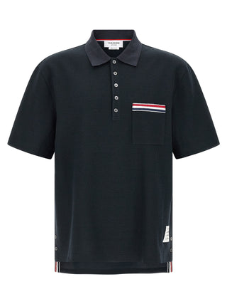 Blue Cotton Polo Shirt