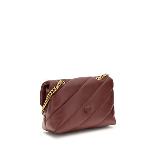 Bolso de hombro Bordeaux de piel de becerro Bos Taurus