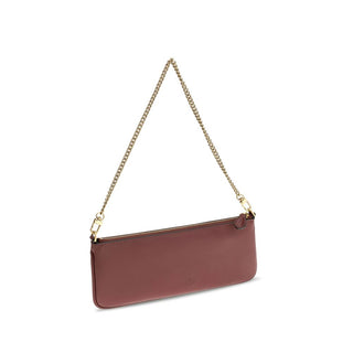 Cartera Bos Taurus de piel de becerro burdeos
