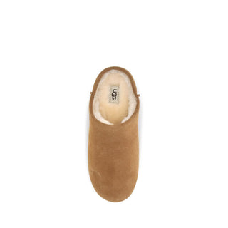 Mules de cuero beige