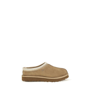 Beige Leather Mules