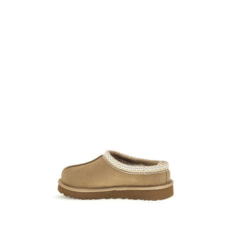 Beige Leather Mules