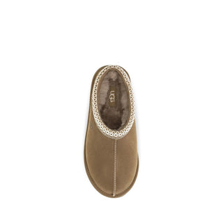 Beige Leather Mules