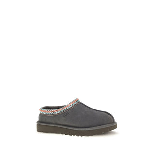 Mules de cuero gris