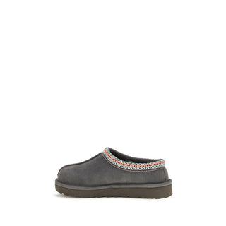 Mules de cuero gris