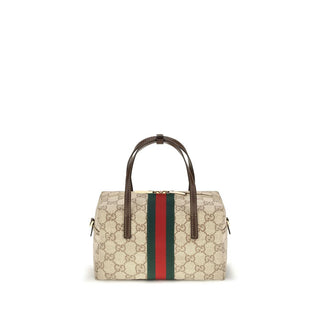 Beige Fabric Handbag