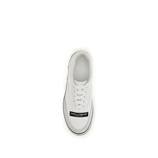 White Cotton Low Top Sneakers