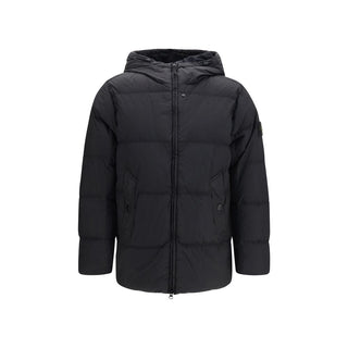 Chaqueta larga de plumón de ganso negra