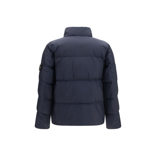 Blue Polyamide Full-Length Jacket