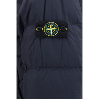 Blue Polyamide Full-Length Jacket