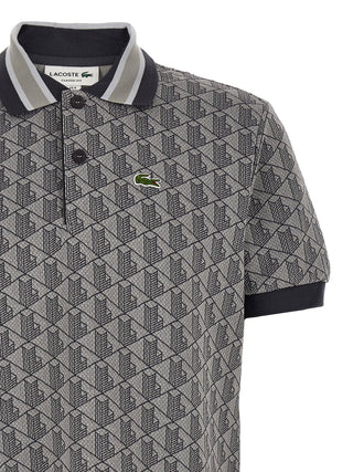 Gray Polyester Polo Shirt
