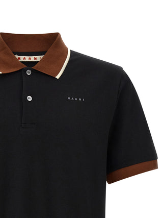 Black Cotton Polo Shirt