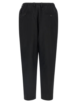 Black Virgin Wool Cropped Pants