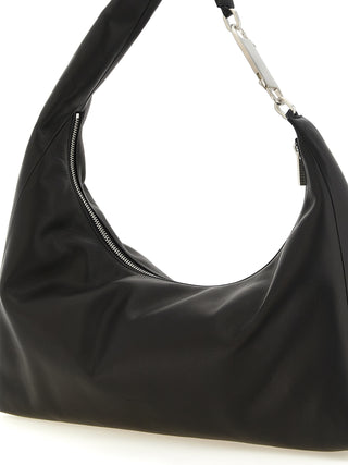 Black Calfskin Shoulder Bag
