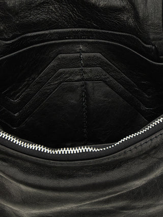 Black Lamb Leather Clutch Bag