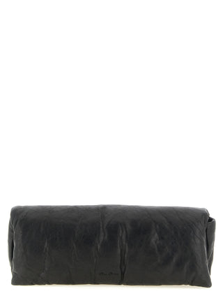 Black Lamb Leather Clutch Bag