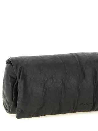Black Lamb Leather Clutch Bag
