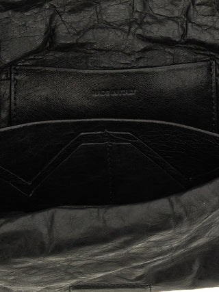 Black Lamb Leather Clutch Bag
