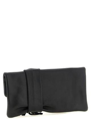Black Lamb Leather Clutch Bag