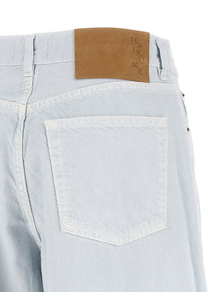 White Cotton Relaxed Fit Jeans