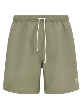 Bicolor Polyester Swim Shorts