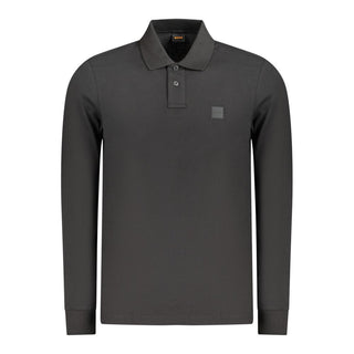 Black Cotton Men's Polo Shirt