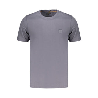Blue Cotton Men's T-Shirt