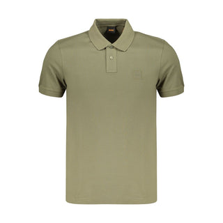 Green Cotton Men's Polo Shirt
