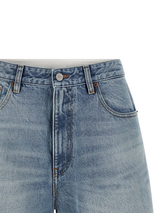 Blue Cotton Bermuda Shorts