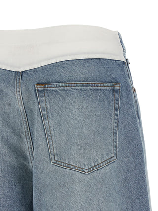 Blue Cotton Bermuda Shorts