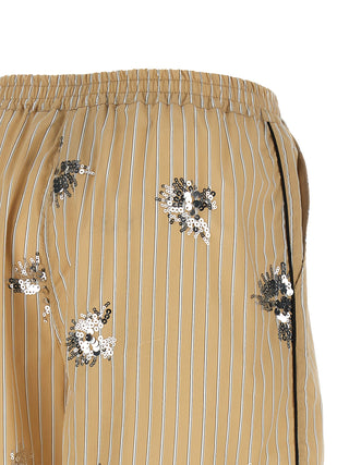 Beige Cotton Bermuda Shorts