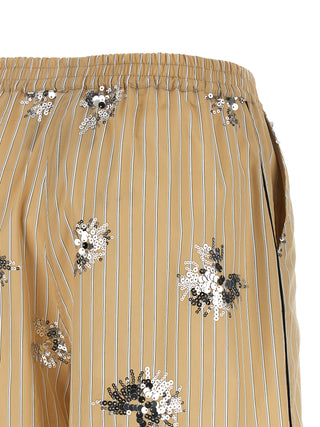 Beige Cotton Bermuda Shorts