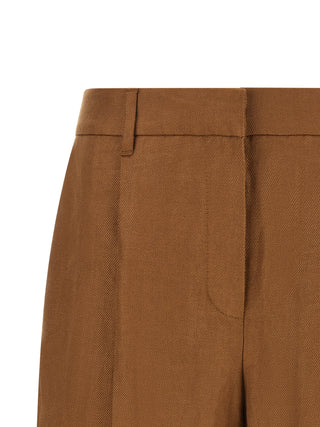 Bermudas marrones de lino
