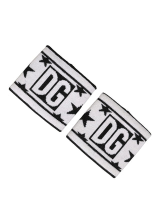 Men Set White Black Wool Logo #DGMILLENNIALS Wristband