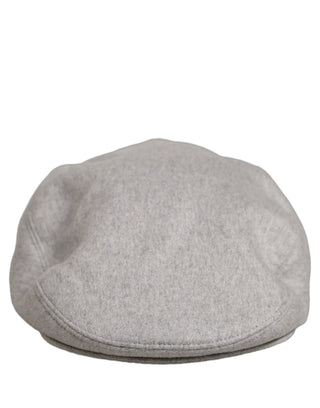 Men Light Grey Cashmere Newsboy Cabbie Cap Hat