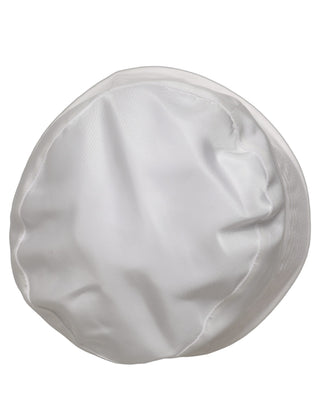 Men White Nylon Wide Brim Bucket Capello Hat
