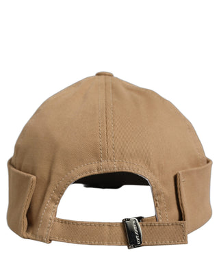 Men Khaki Cotton Docker Capello Brimless Hat