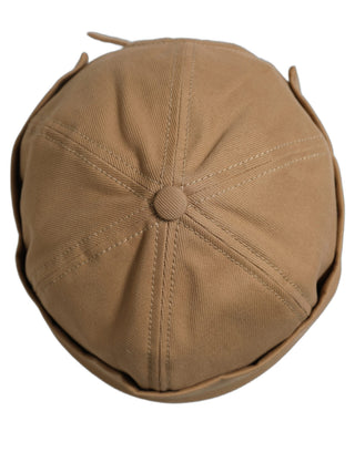 Men Khaki Cotton Docker Capello Brimless Hat