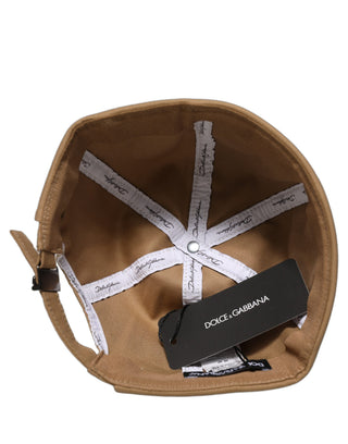 Men Khaki Cotton Docker Capello Brimless Hat