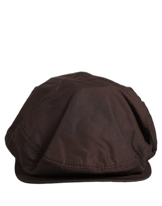 Men Brown Cotton Newsboy Capello Cabbie Hat