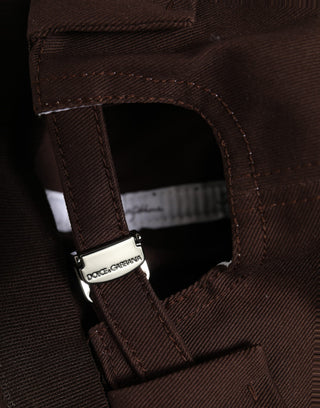 Men Brown Cotton Docker Capello Brimless Hat